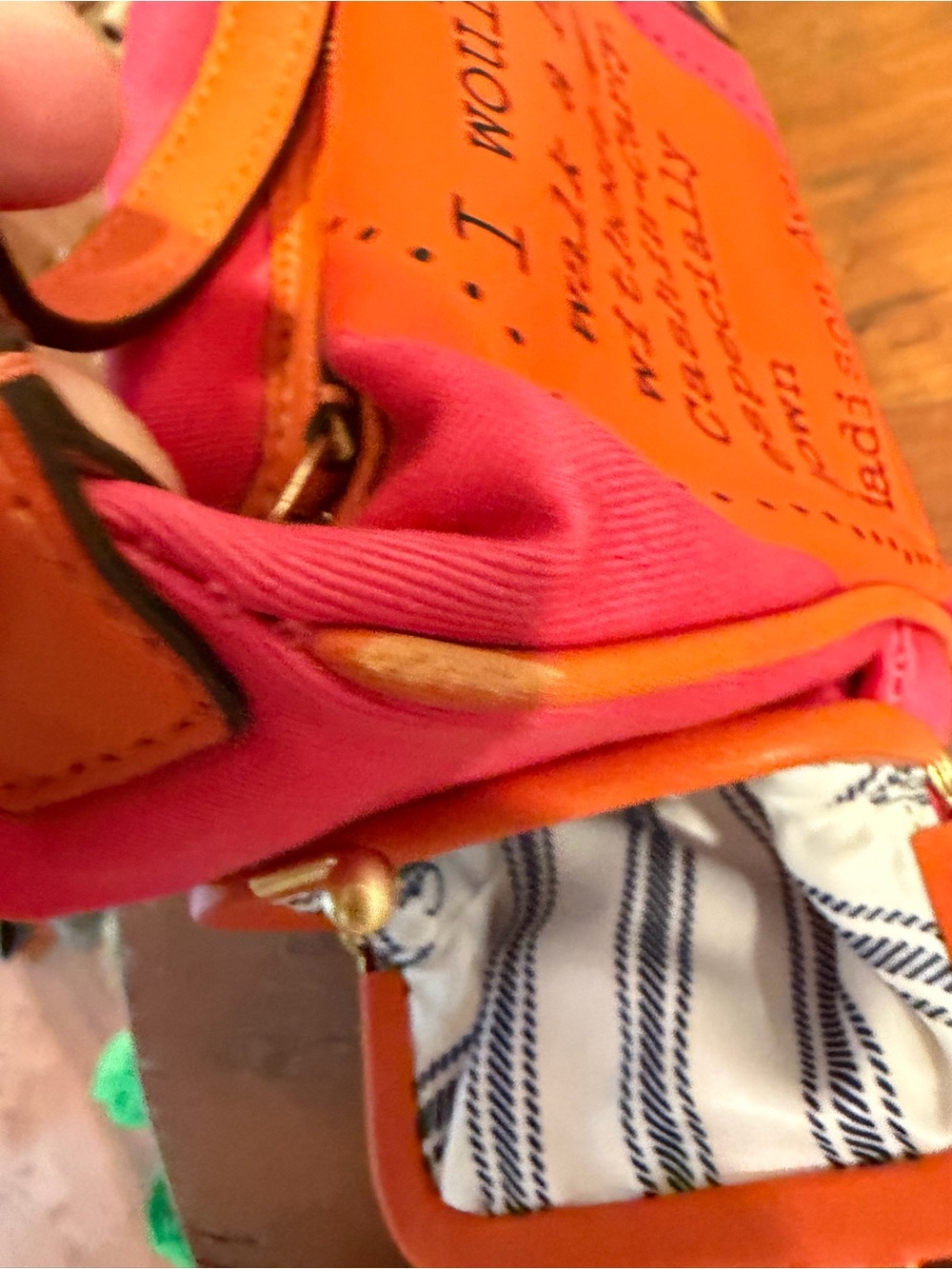 RARE Y2K Coach Bonnie Cashin Carry Kisslock Mini Shoulder Bag Pink Orange 42583 - Picture 14 of 16